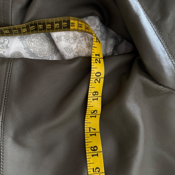 Tory Burch leather Hoodie with curly lamb lined hood. - Picture 10 of 10